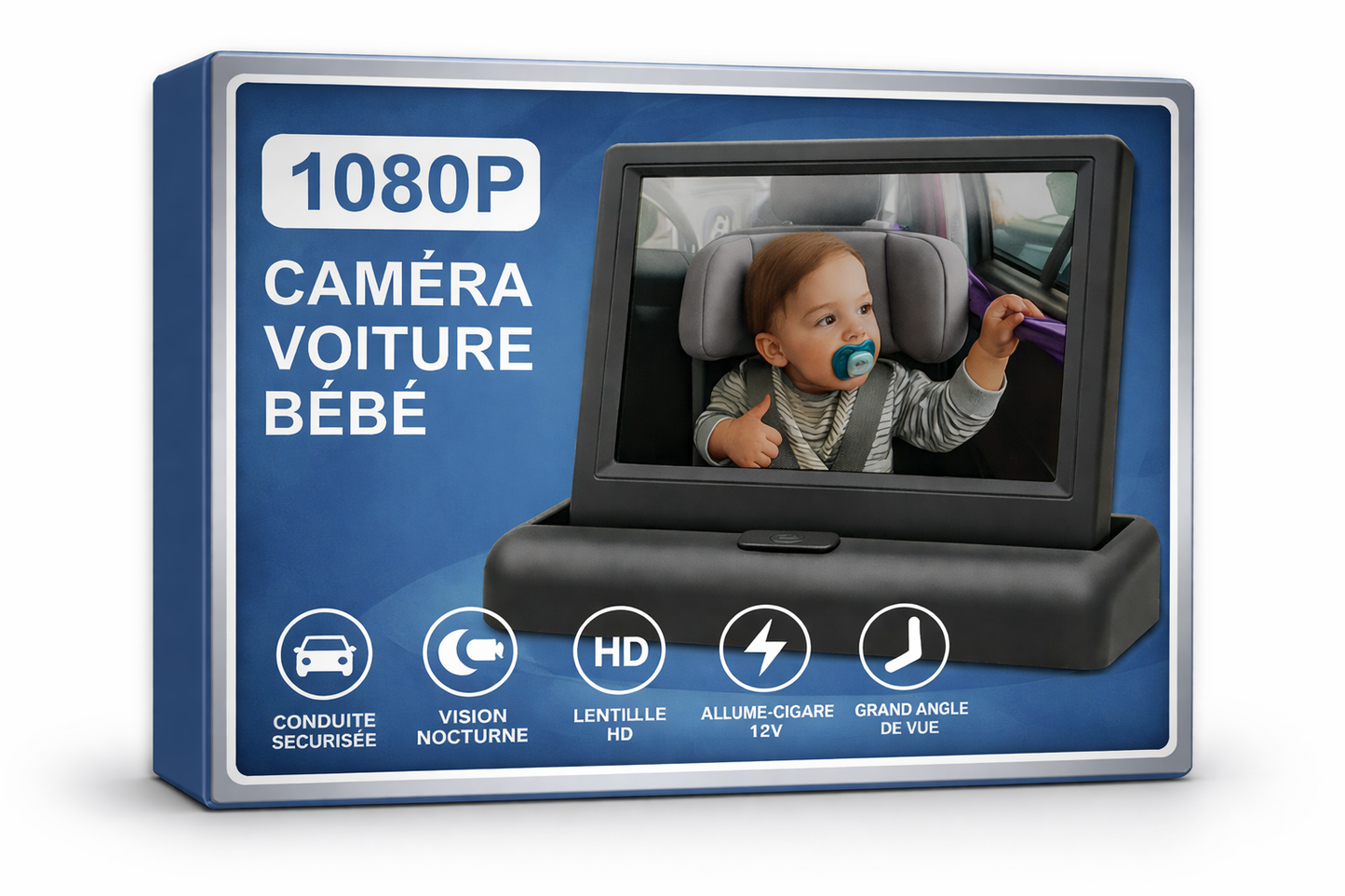 Caméra Bébé Voiture 1080P – Surveillance Temps Réel | CocoonDrive